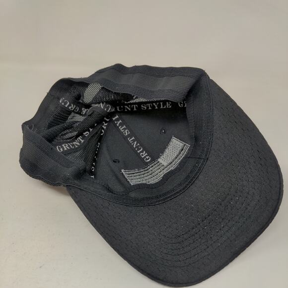 Grunt Style Men's Stretchy Hat Black Embroidered American Flag This We'll Defend - Picture 6 of 6